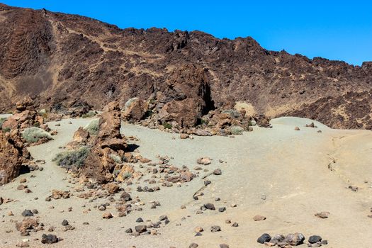 Landscape around the Teide - the highest mountain of spain