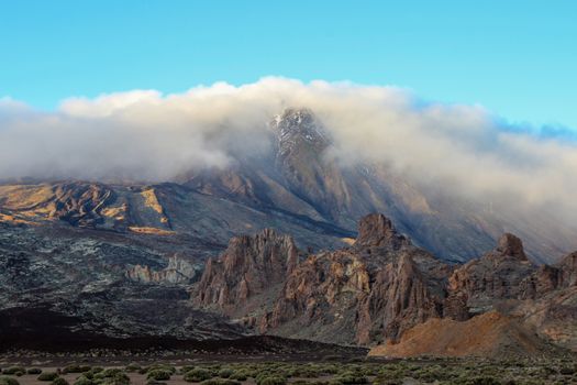 Landscape around the Teide - the highest mountain of spain