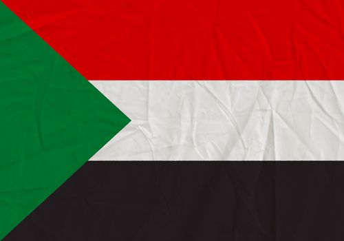 Sudan grunge flag. Patriotic background. National flag of Sudan