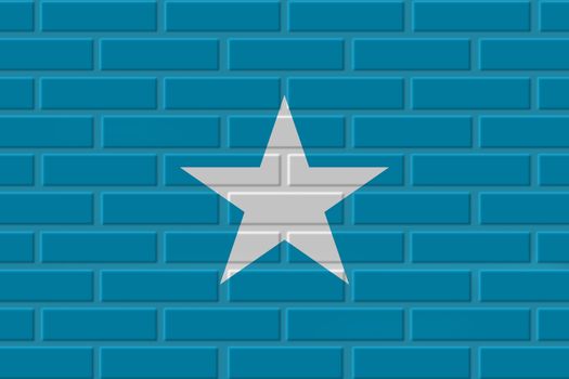 Somalia painted flag. Patriotic brick flag illustration background. National flag of Somalia