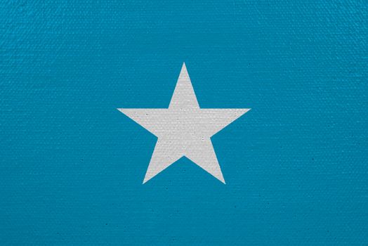 Somalia flag on canvas. Patriotic background. National flag of Somalia