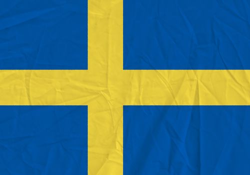 Sweden grunge flag. Patriotic background. National flag of Sweden