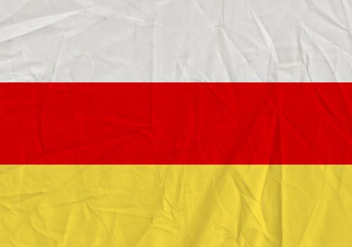 South ossetia grunge flag. Patriotic background. National flag of South ossetia