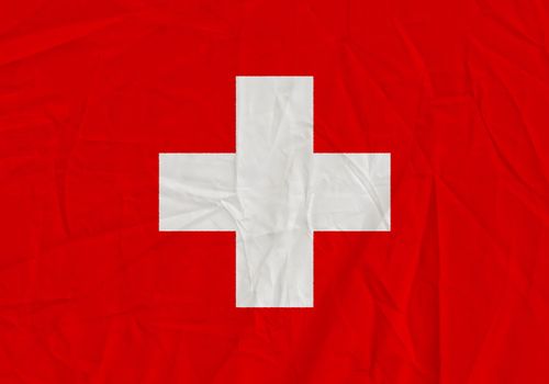 Switzerland grunge flag. Patriotic background. National flag of Switzerland