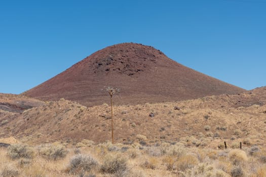 Dry sand dune over desert in California, USA