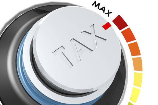 Tax level turn to maximum, 3D rendering