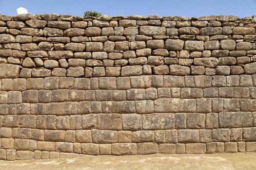 Machu Picchu, Peru - April 6, 2014: Architecture and details of the ancestral constructions and buildings of the Inca civilization, in Machu Picchu, Peru.