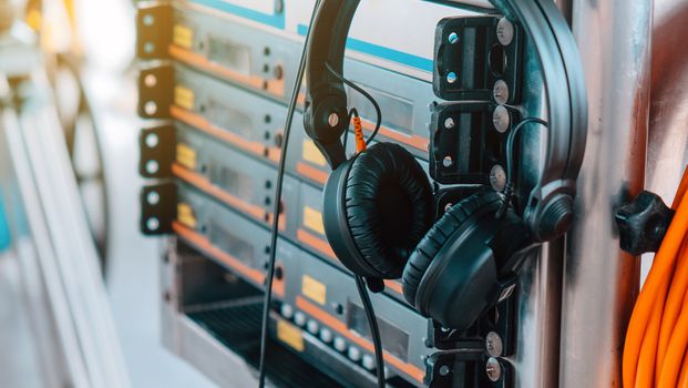 Image of Headphones for Sound Recorder, professional film crew production equipment