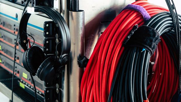 Image of Headphones for Sound Recorder, professional film crew production equipment