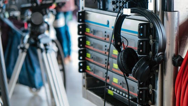 Image of Headphones for Sound Recorder, professional film crew production equipment