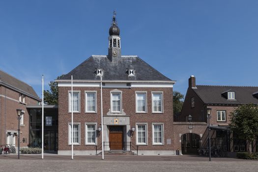 gemert,holland.1-sep-2020:city hall building in gemert, old architecture