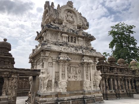 Beautiful view of ancient temple built in the 7th century AD during the pallava period.