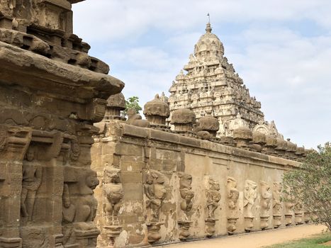 Beautiful view of ancient temple built in the 7th century AD during the pallava period.