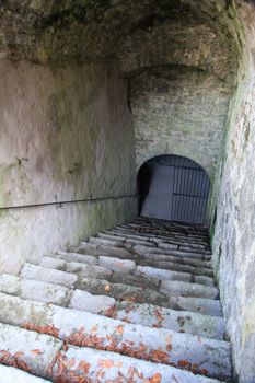 Stairs leading in an old cellar