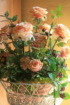 Pink rose flower bloom decoration