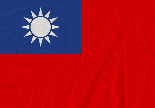 Taiwan grunge flag. Patriotic background. National flag of Taiwan