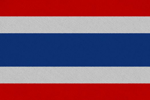 Thailand fabric flag. Patriotic background. National flag of Thailand