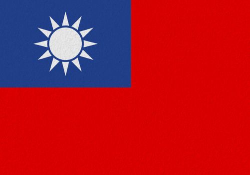 Taiwan paper flag. Patriotic background. National flag of Taiwan