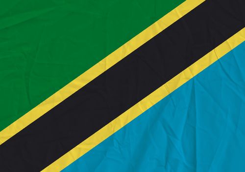 Tanzania grunge flag. Patriotic background. National flag of Tanzania