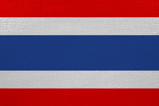 Thailand flag on canvas. Patriotic background. National flag of Thailand