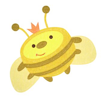 Bee isolated. Hand drawing bee for a child