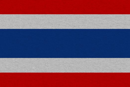 Thailand flag painted on paper. Patriotic background. National flag of Thailand