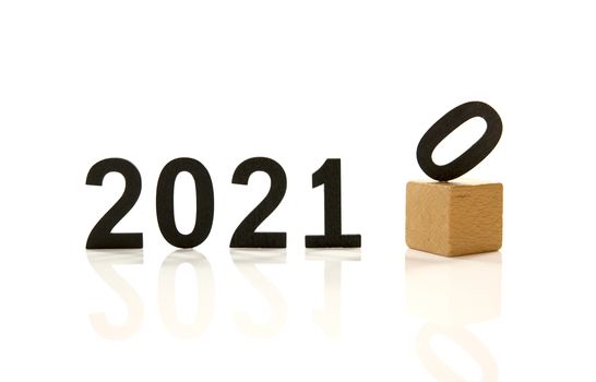 changing the old year 2020 by the new year 2021 numbers