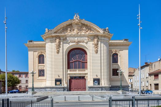 Municipal theater in old town Castres in France