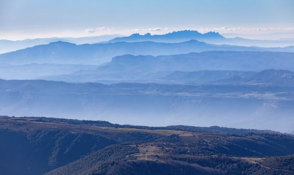Mountain panoramic picture from Spain, Mountain Montseny
