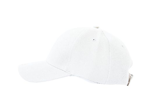 White fashion cap isolated on white background with clipping path.