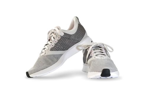 Fashions and running shoes isolated on white background, with clipping path.