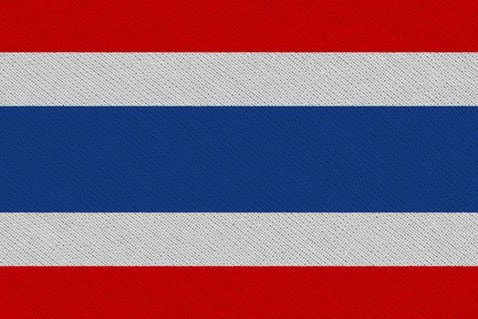 Thailand fabric flag. Patriotic background. National flag of Thailand