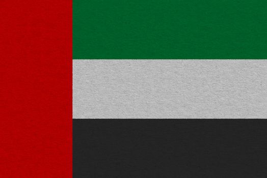 United arab flag painted on paper. Patriotic background. National flag of United arab