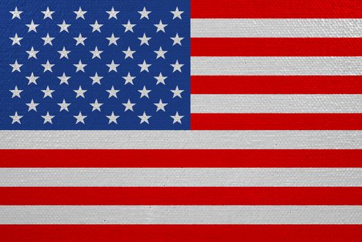 United States of America flag on canvas. Patriotic background. National flag of United States of America