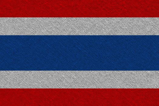 Thailand fabric flag. Patriotic background. National flag of Thailand