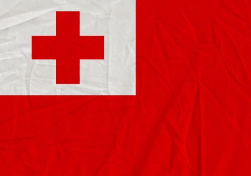 Tonga grunge flag. Patriotic background. National flag of Tonga