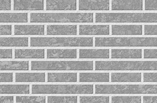 Gray brick wall. Black and white textures. Abstract background of brick wall