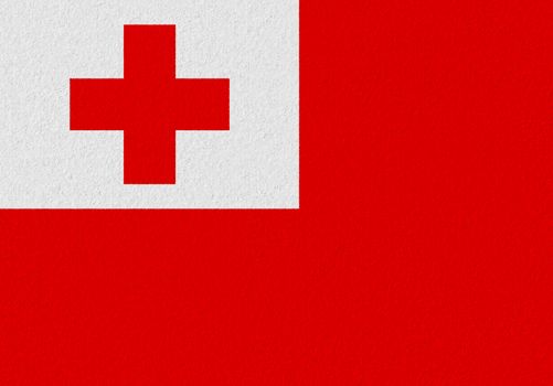 Tonga paper flag. Patriotic background. National flag of Tonga