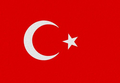Turkey paper flag. Patriotic background. National flag of Turkey