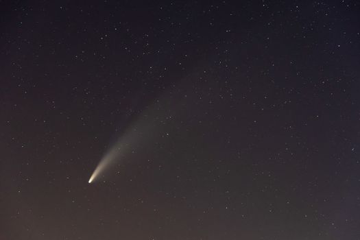 Neowise Comet captured from Sicily on the 14th of July. 105mm lens and star trailing