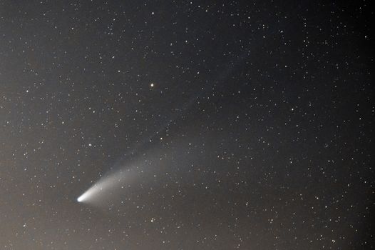 Neowise Comet captured from Sicily on the 23rd of July. 85mm lens and photo stacking