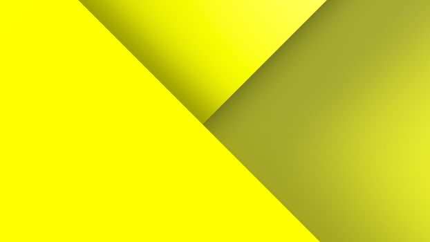 Diagonal yellow dynamic stripes on color background. Modern abstract 3d render background with lines and dark shadows