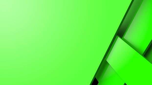 Diagonal green dynamic stripes on color background. Modern abstract background with lines and shadows