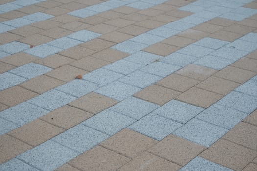 Closeup texture of brick floor. A background of a weathered old exterior brick floor with copy space for text