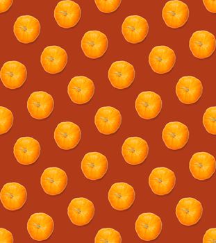 Seamless pattern with pumpkin. Pumpkin quality pattern. Autumn abstract seamless pattern made from Pumpkins on the red background.