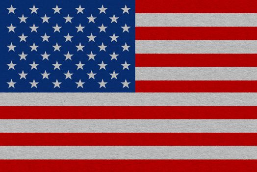 United States of America flag painted on paper. Patriotic background. National flag of United States of America