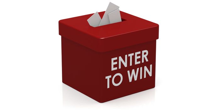 Enter to win on the lucky draw box, 3D rendering