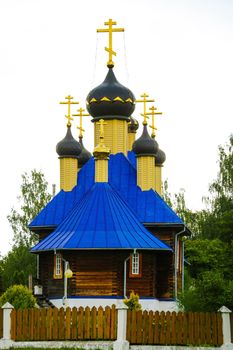 Small beautiful old rural church in a small village