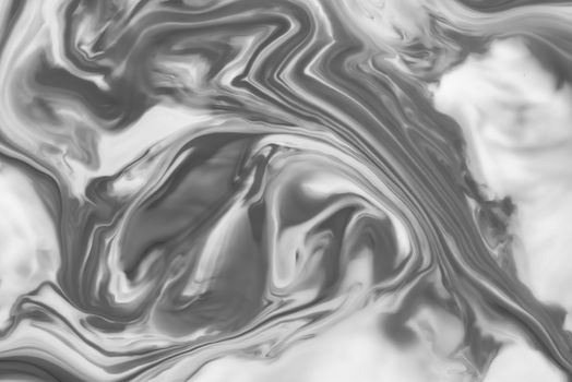 Abstract fluid pattern. Black and white background. Decorative texture illustration