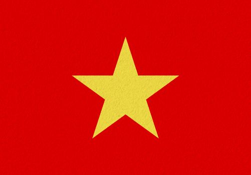 Vietnam paper flag. Patriotic background. National flag of Vietnam